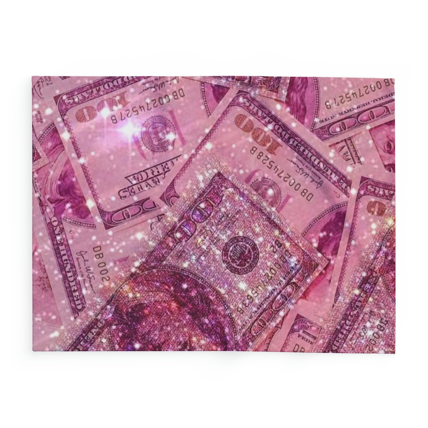 Pink Money Fleece Blanket