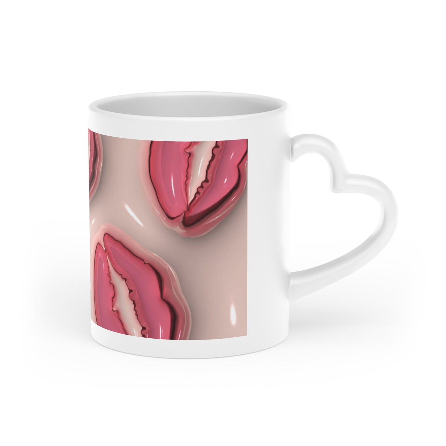 Kiss Me Heart-Shaped Mug