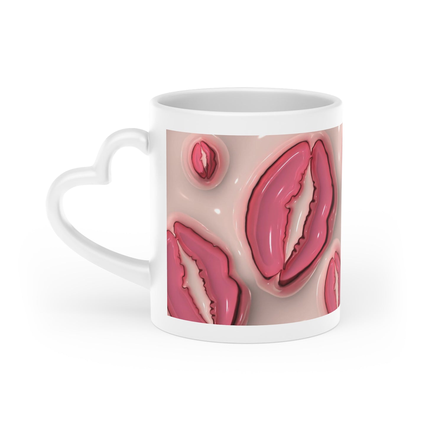 Kiss Me Heart-Shaped Mug